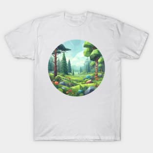 Low Poly Spring Forest T-Shirt